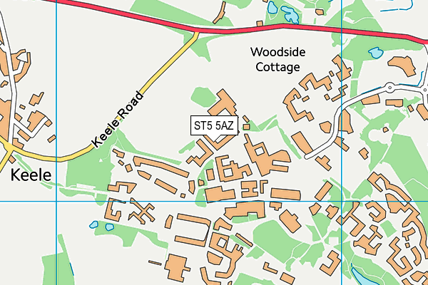 Keele University Sports Centre map (ST5 5AZ) - OS VectorMap District (Ordnance Survey)