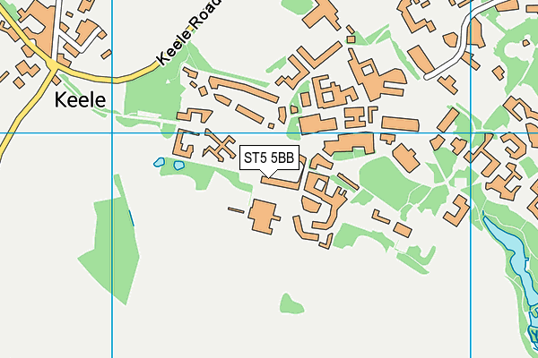 ST5 5BB map - OS VectorMap District (Ordnance Survey)