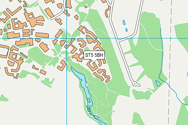 ST5 5BH map - OS VectorMap District (Ordnance Survey)