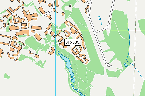 ST5 5BQ map - OS VectorMap District (Ordnance Survey)