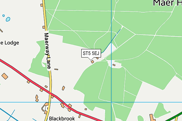 ST5 5EJ map - OS VectorMap District (Ordnance Survey)