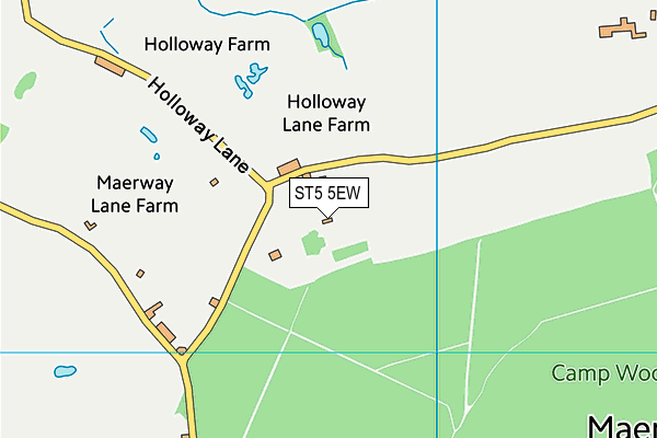 ST5 5EW map - OS VectorMap District (Ordnance Survey)