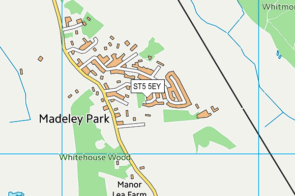 ST5 5EY map - OS VectorMap District (Ordnance Survey)