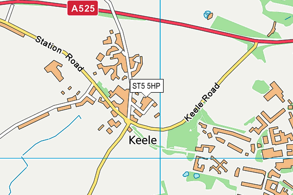 ST5 5HP map - OS VectorMap District (Ordnance Survey)