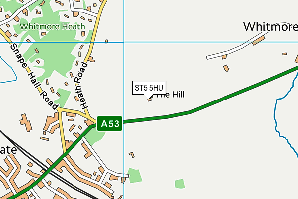 ST5 5HU map - OS VectorMap District (Ordnance Survey)