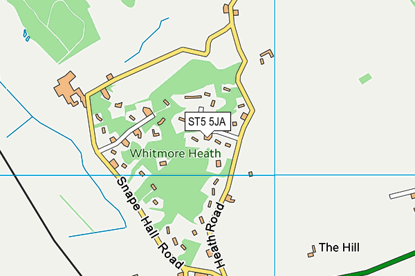 ST5 5JA map - OS VectorMap District (Ordnance Survey)
