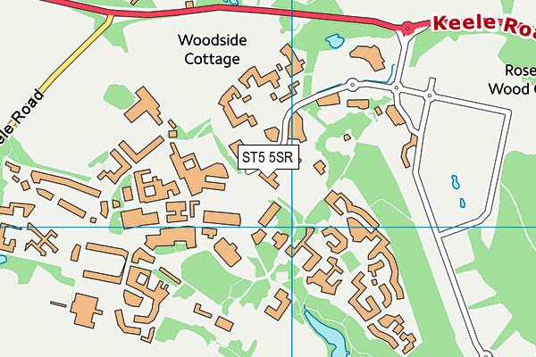 ST5 5SR map - OS VectorMap District (Ordnance Survey)