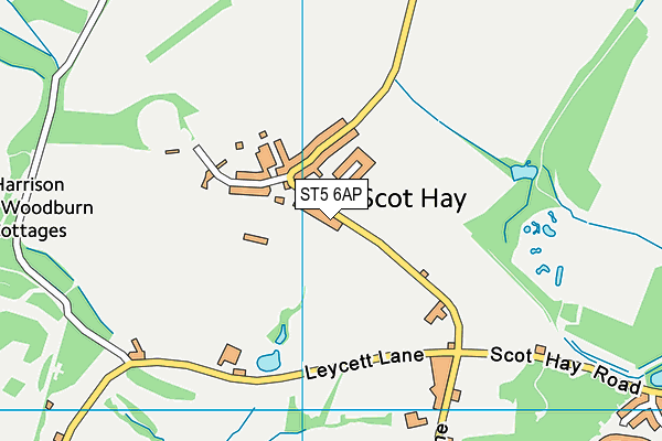 ST5 6AP map - OS VectorMap District (Ordnance Survey)