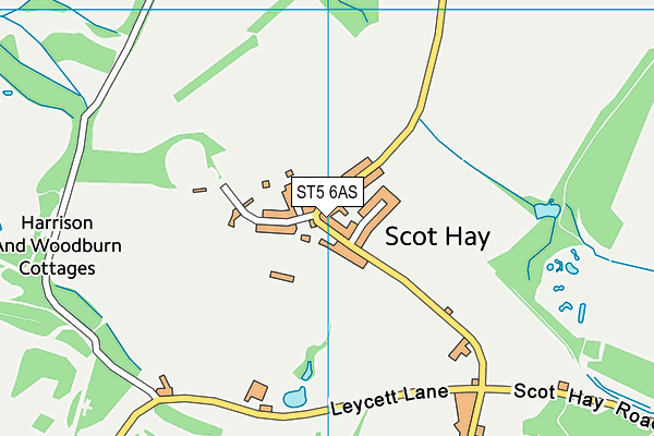 ST5 6AS map - OS VectorMap District (Ordnance Survey)