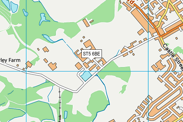 ST5 6BE map - OS VectorMap District (Ordnance Survey)