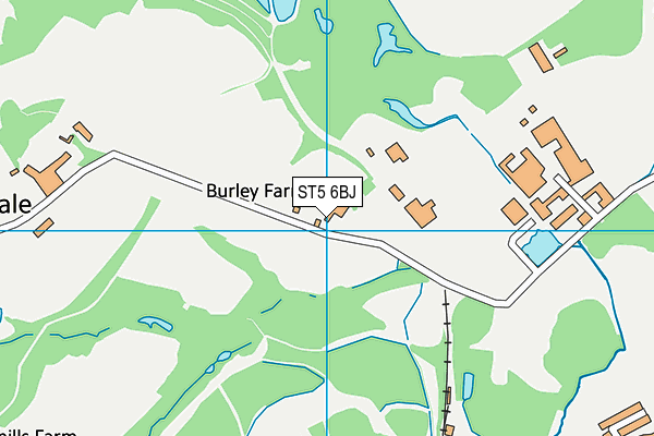 ST5 6BJ map - OS VectorMap District (Ordnance Survey)