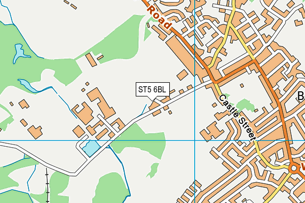 ST5 6BL map - OS VectorMap District (Ordnance Survey)