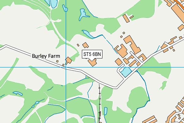 ST5 6BN map - OS VectorMap District (Ordnance Survey)