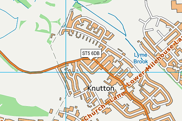 ST5 6DB map - OS VectorMap District (Ordnance Survey)