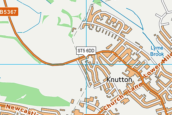 ST5 6DD map - OS VectorMap District (Ordnance Survey)