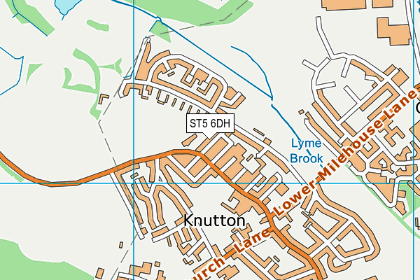 ST5 6DH map - OS VectorMap District (Ordnance Survey)