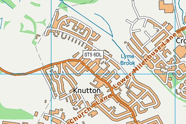 ST5 6DL map - OS VectorMap District (Ordnance Survey)