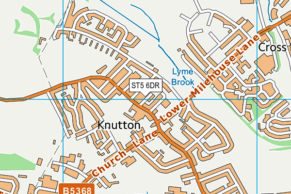 ST5 6DR map - OS VectorMap District (Ordnance Survey)