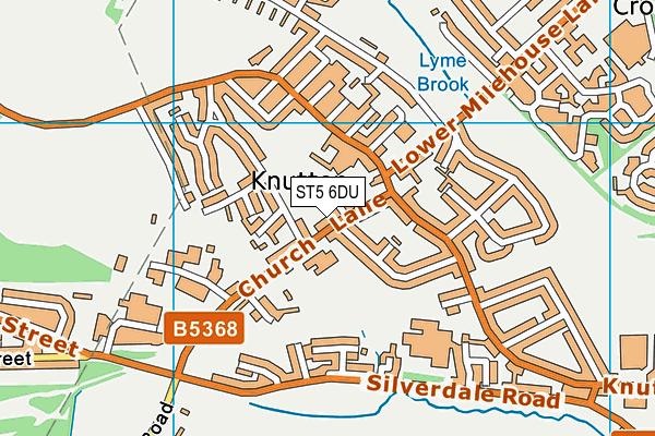 ST5 6DU map - OS VectorMap District (Ordnance Survey)