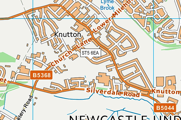 ST5 6EA map - OS VectorMap District (Ordnance Survey)