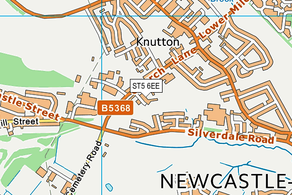 ST5 6EE map - OS VectorMap District (Ordnance Survey)