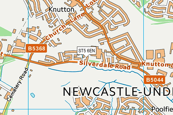 ST5 6EN map - OS VectorMap District (Ordnance Survey)