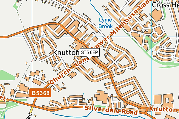 ST5 6EP map - OS VectorMap District (Ordnance Survey)