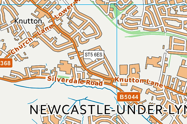 ST5 6ES map - OS VectorMap District (Ordnance Survey)