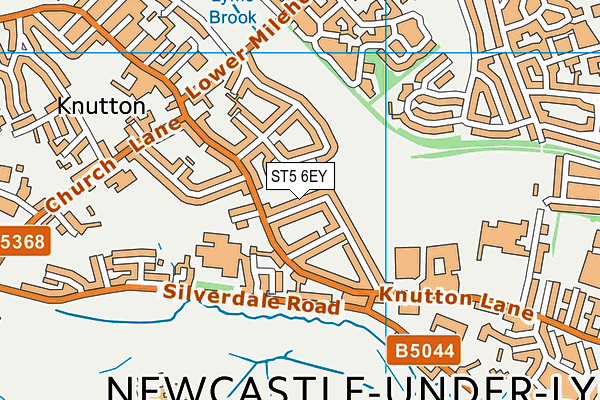 ST5 6EY map - OS VectorMap District (Ordnance Survey)