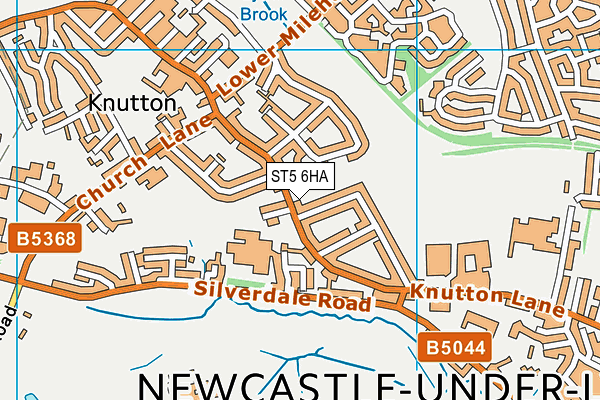 ST5 6HA map - OS VectorMap District (Ordnance Survey)