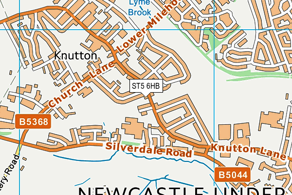 ST5 6HB map - OS VectorMap District (Ordnance Survey)