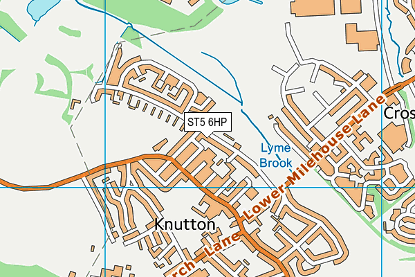 ST5 6HP map - OS VectorMap District (Ordnance Survey)