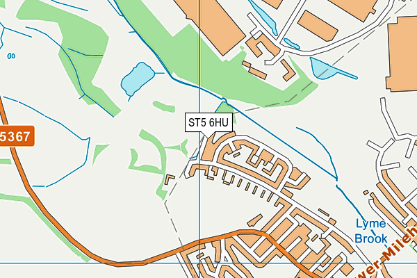 ST5 6HU map - OS VectorMap District (Ordnance Survey)