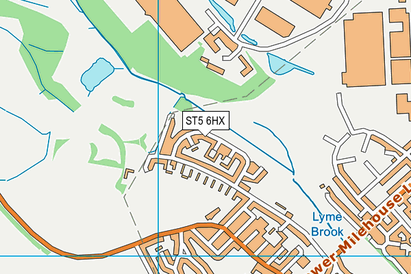 ST5 6HX map - OS VectorMap District (Ordnance Survey)