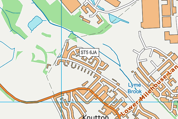 ST5 6JA map - OS VectorMap District (Ordnance Survey)