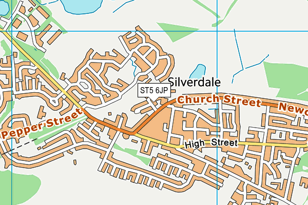 ST5 6JP map - OS VectorMap District (Ordnance Survey)