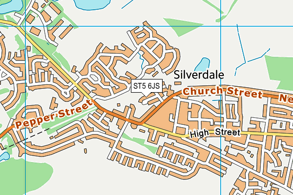 ST5 6JS map - OS VectorMap District (Ordnance Survey)