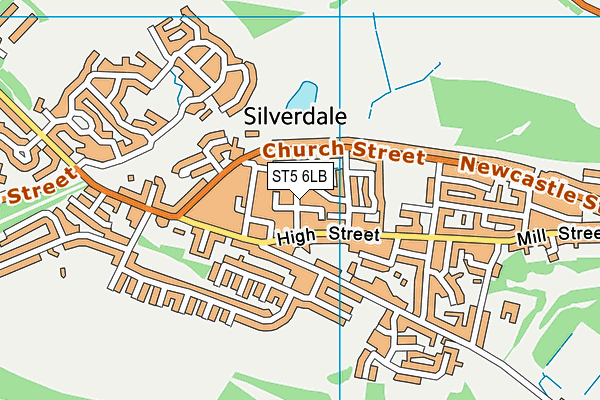 ST5 6LB map - OS VectorMap District (Ordnance Survey)