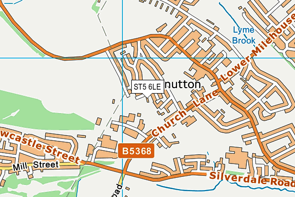 ST5 6LE map - OS VectorMap District (Ordnance Survey)