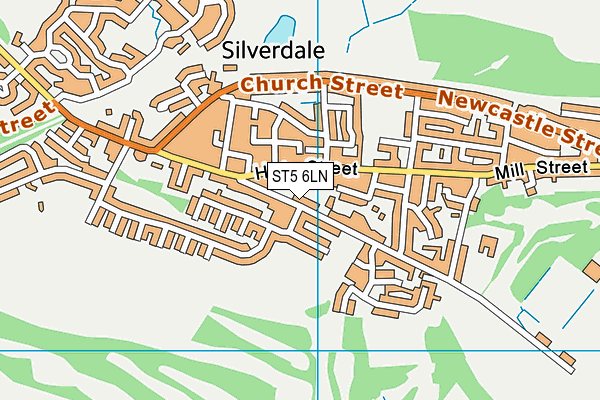 ST5 6LN map - OS VectorMap District (Ordnance Survey)