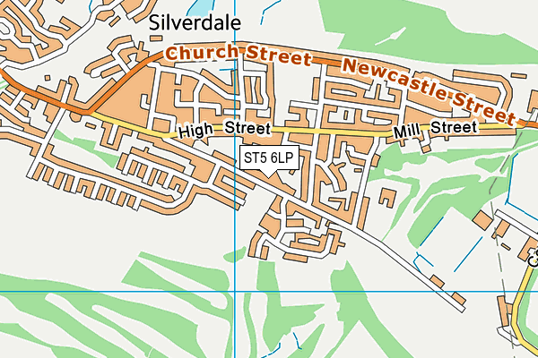 ST5 6LP map - OS VectorMap District (Ordnance Survey)