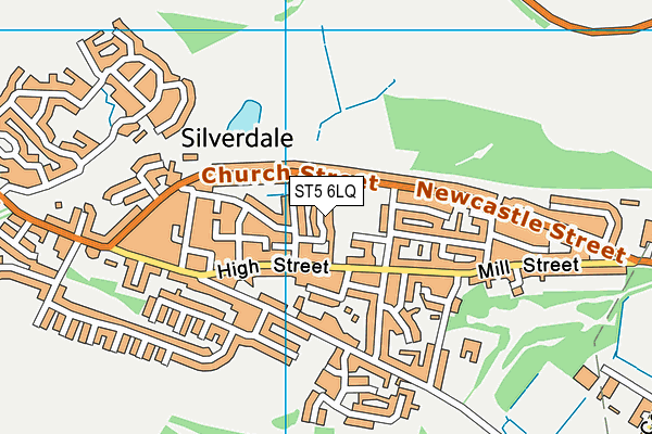 ST5 6LQ map - OS VectorMap District (Ordnance Survey)