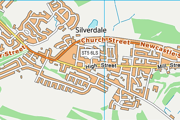 ST5 6LS map - OS VectorMap District (Ordnance Survey)