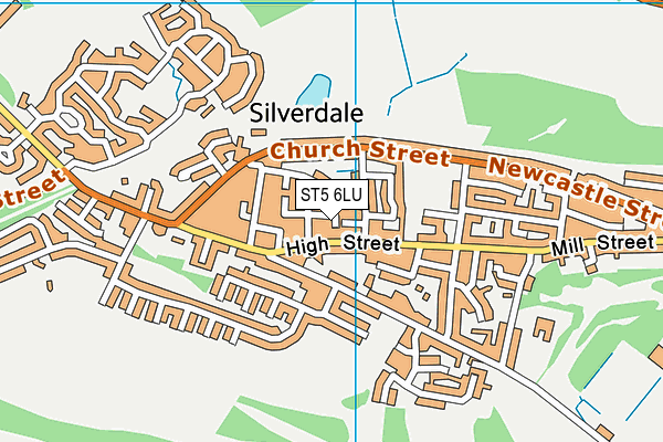 ST5 6LU map - OS VectorMap District (Ordnance Survey)