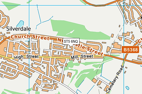 ST5 6NQ map - OS VectorMap District (Ordnance Survey)