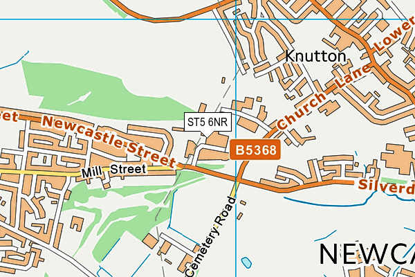 ST5 6NR map - OS VectorMap District (Ordnance Survey)