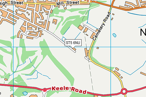 ST5 6NU map - OS VectorMap District (Ordnance Survey)