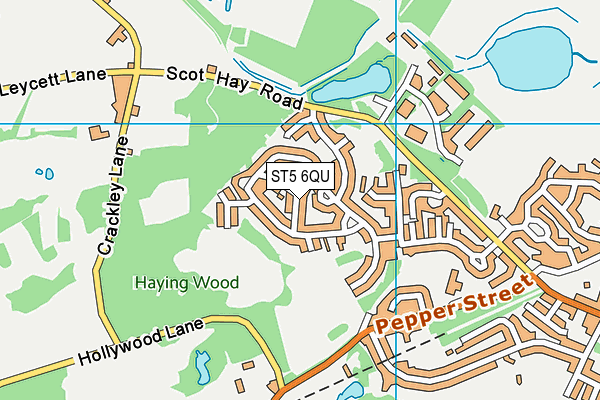 ST5 6QU map - OS VectorMap District (Ordnance Survey)