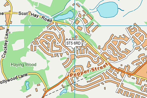 ST5 6RD map - OS VectorMap District (Ordnance Survey)