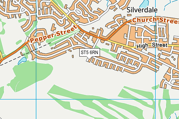 ST5 6RN map - OS VectorMap District (Ordnance Survey)